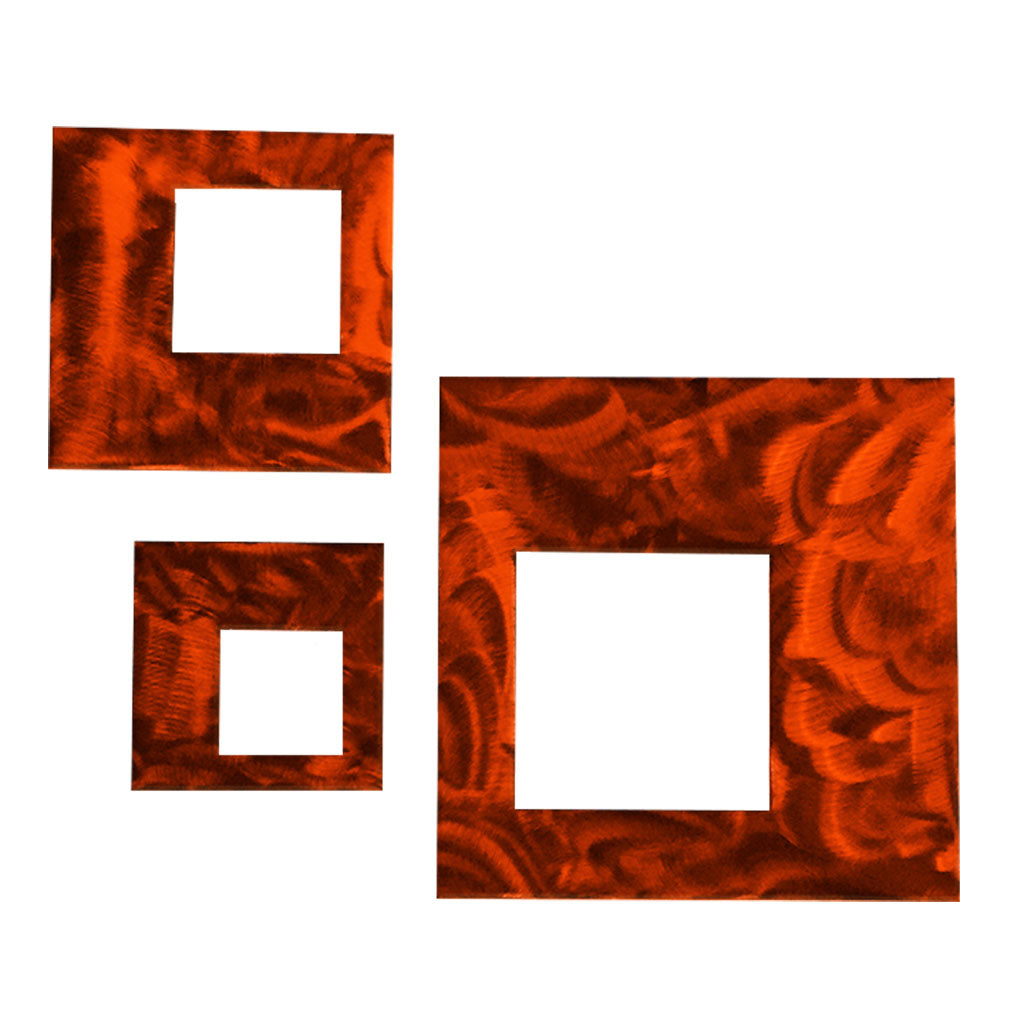 Contemporary Squares Metal Wall Decor Set
