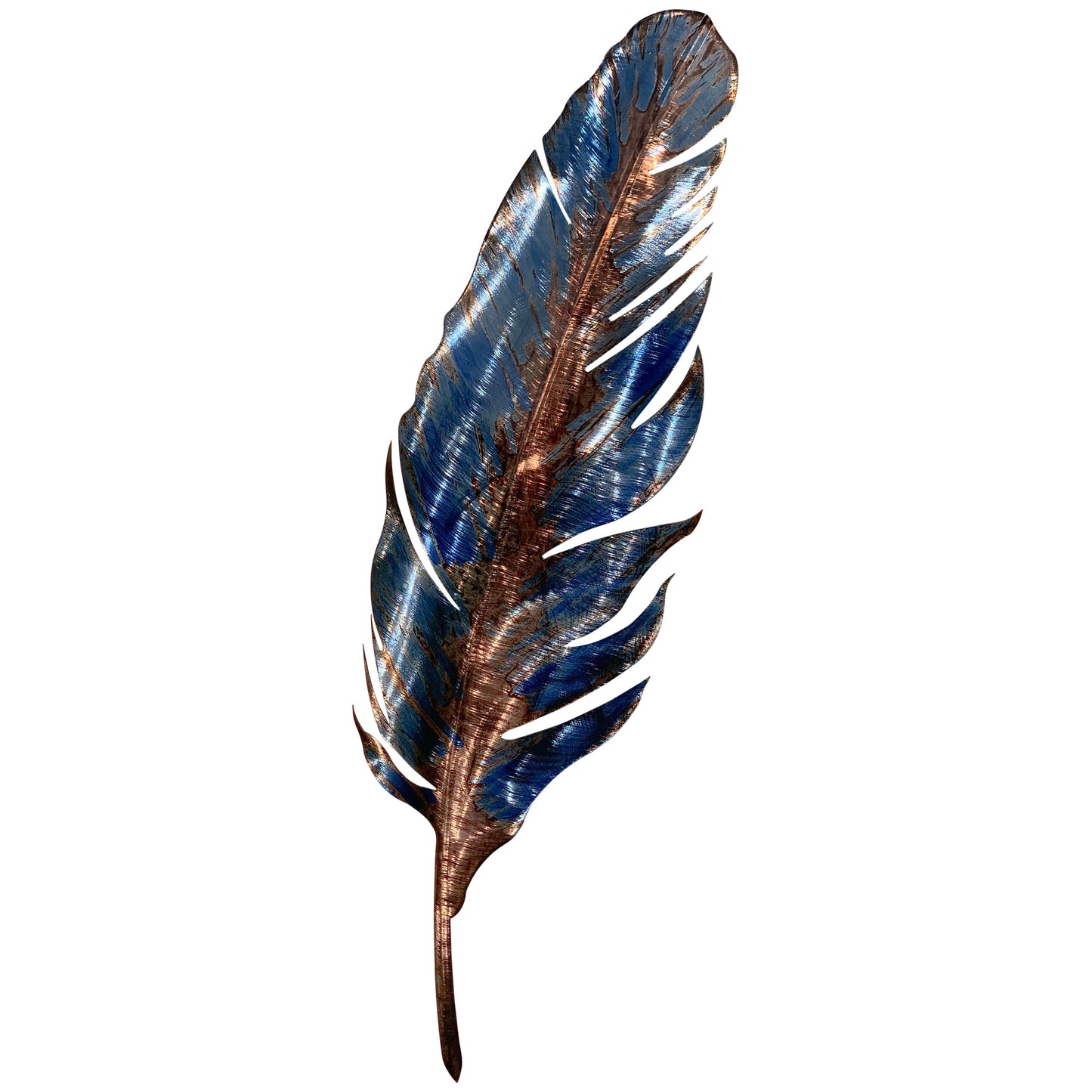 Large Feather Metal Wall Decor