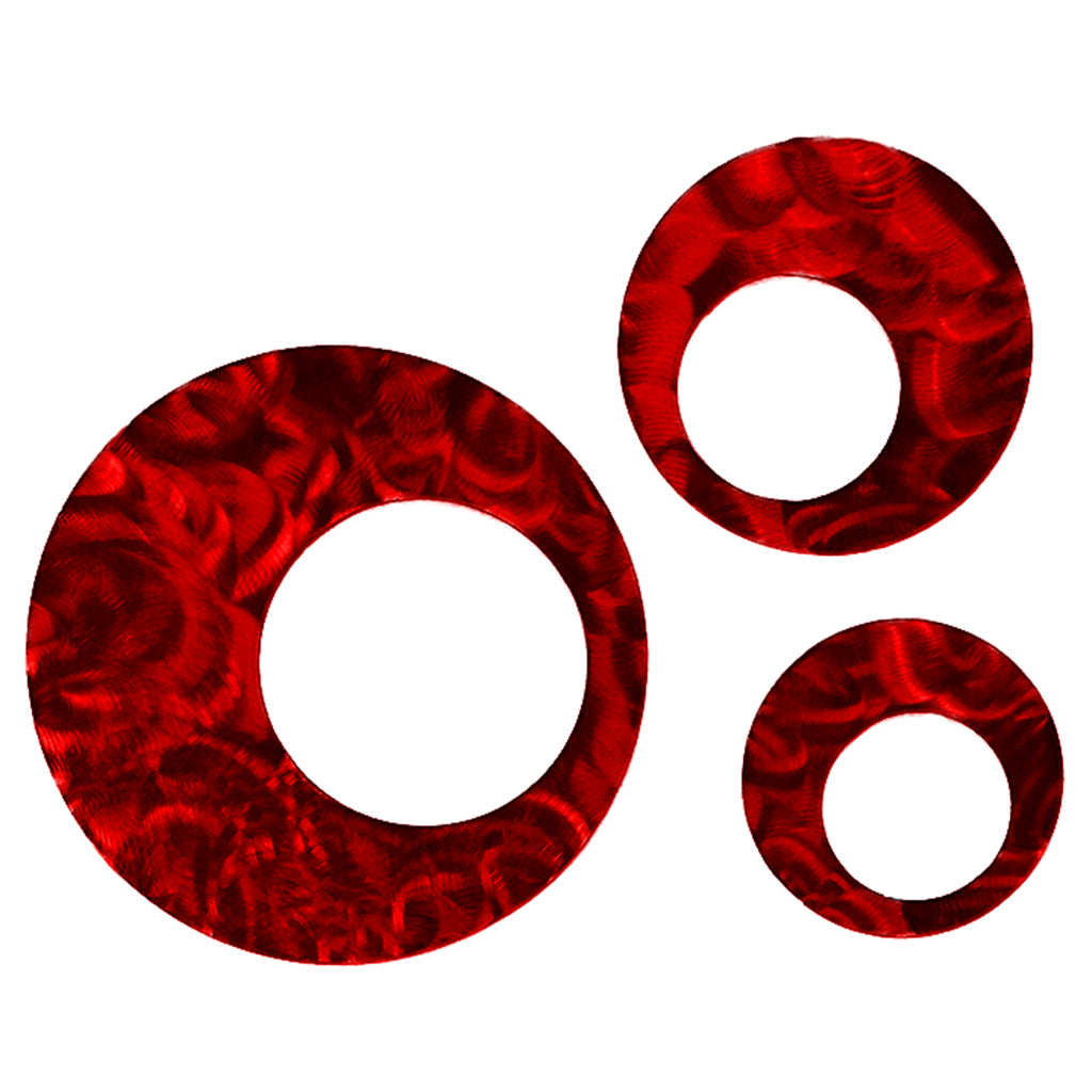 Contemporary Circles Metal Wall Decor Set
