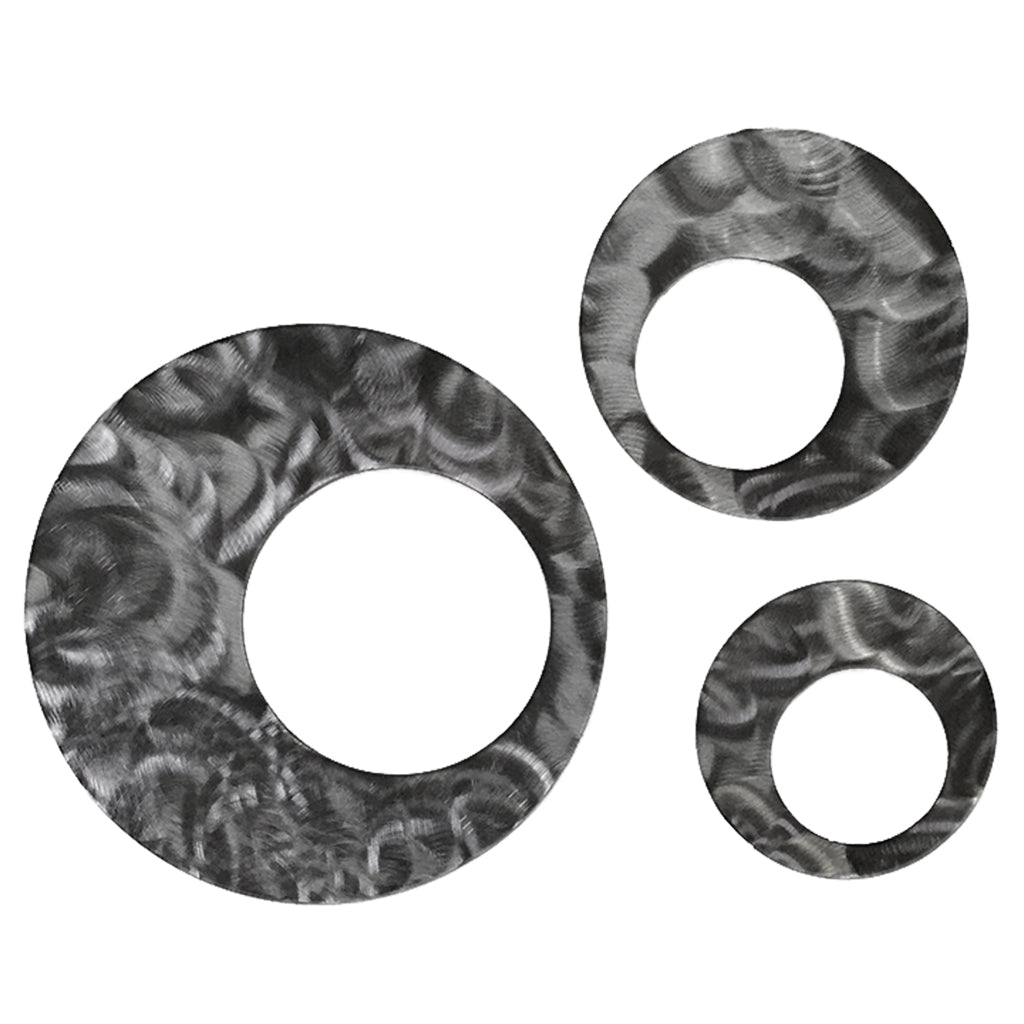 Contemporary Circles Metal Wall Decor Set