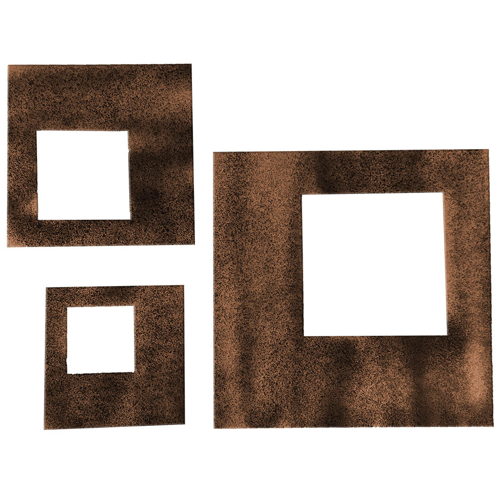 Contemporary Squares Metal Wall Decor Set
