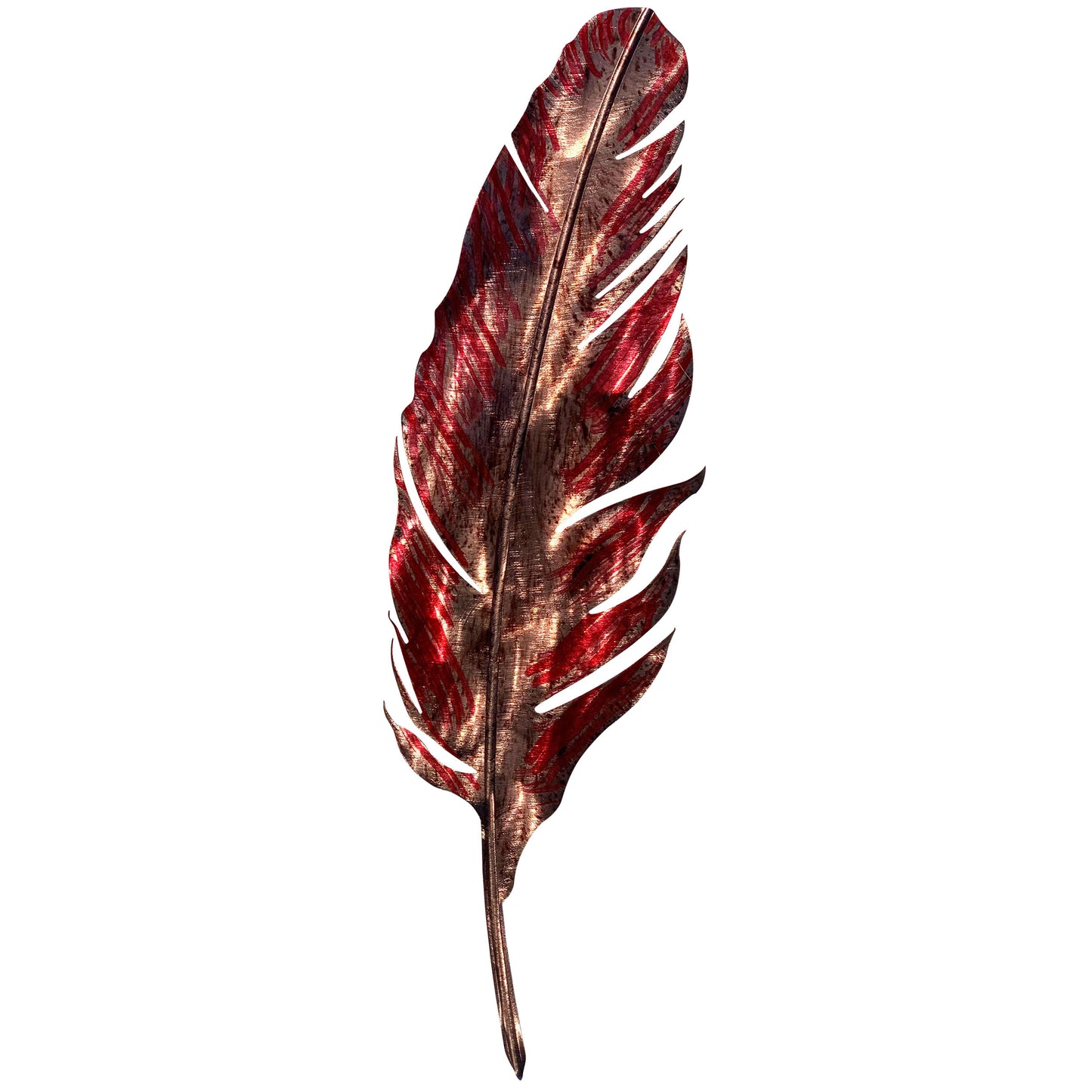 Large Feather Metal Wall Decor