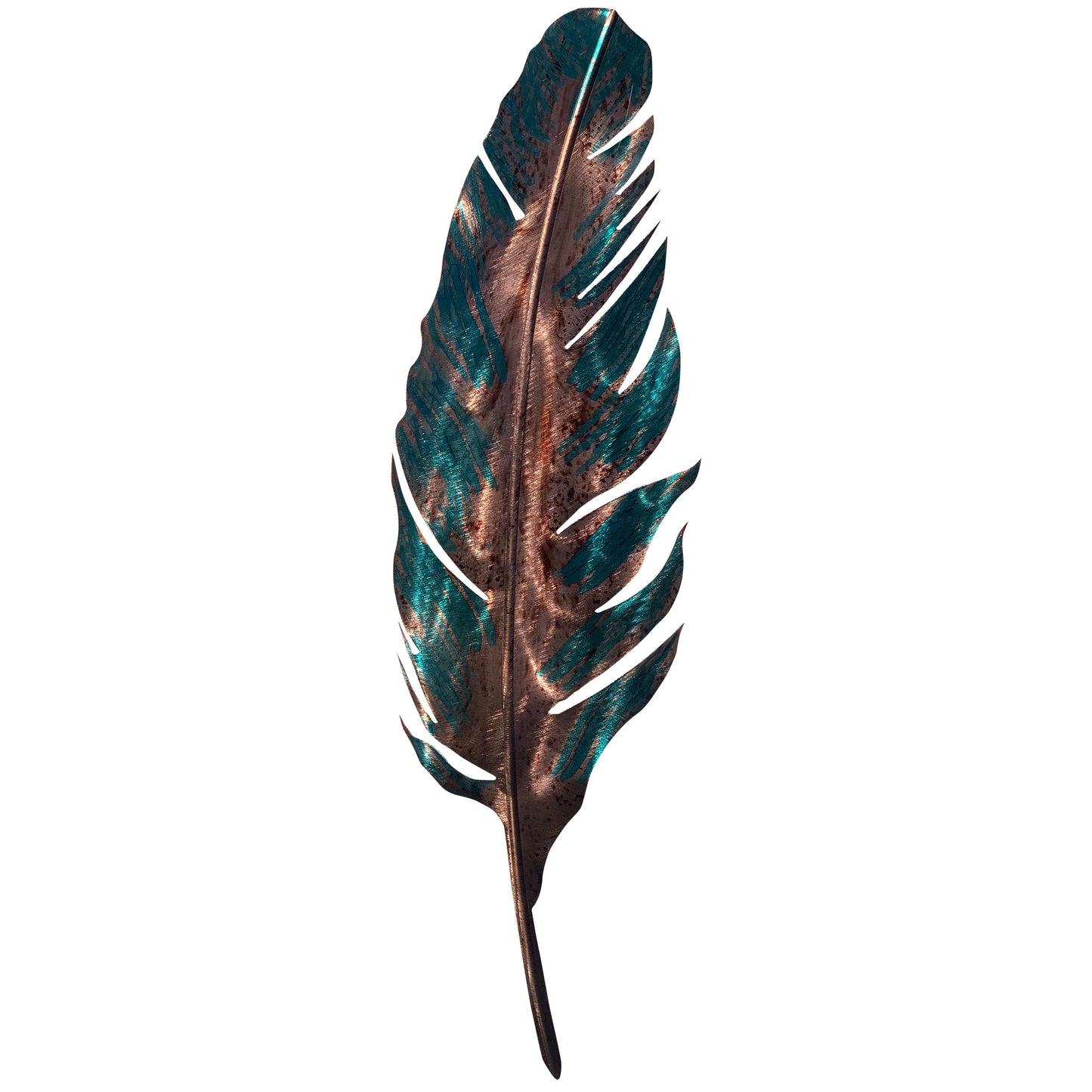 Large Feather Metal Wall Decor